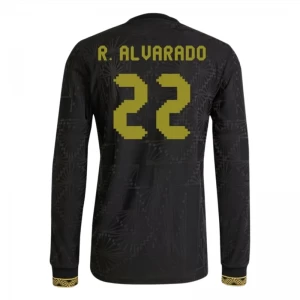 Mexiko Fußballtrikot R. Alvarado #22 2025 Black Gold Cup Ausweichtrikot Herren Langarm