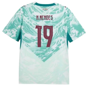 N. Mendes #19 Portugal Fußballtrikot WM 2026 Auswärtstrikot Herren