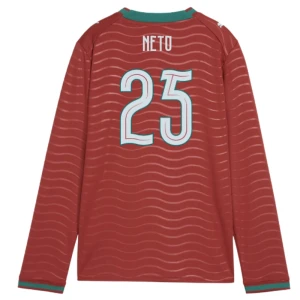 Neto #25 Portugal Fußballtrikot WM 2026 Heimtrikot Herren Langarm