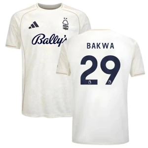 Nottingham Forest FC Fußballtrikot 2025-26 Bakwa #29 Auswärtstrikot Herren