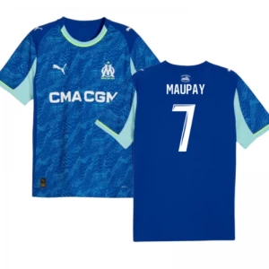 Olympique de Marseille Fußballtrikot Maupay #7 2025-26 Ausweichtrikot Herren