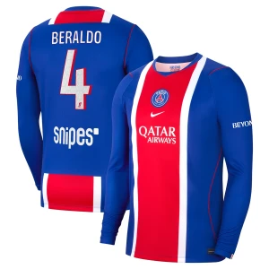 Paris Saint-Germain PSG Beraldo #4 Fußballtrikot 2026-27 Heimtrikot Herren Langarm