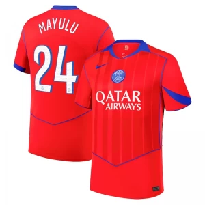 Paris Saint-Germain PSG Fußballtrikot Mayulu #24 2025-26 Cup Ausweichtrikot Herren