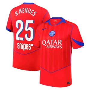 Paris Saint-Germain PSG Fußballtrikot N. Mendes #25 2025-26 Ausweichtrikot Herren