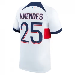 Paris Saint-Germain PSG Fußballtrikots 2023-24 N.Mendes #25 Auswärtstrikot Herren