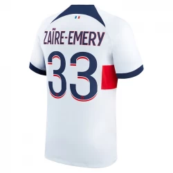 Paris Saint-Germain PSG Fußballtrikots 2023-24 Zaire-Emery #33 Auswärtstrikot Herren