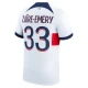 Paris Saint-Germain PSG Fußballtrikots 2023-24 Zaire-Emery #33 Auswärtstrikot Herren