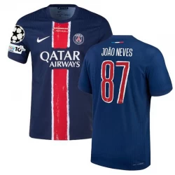Paris Saint-Germain PSG Joao Neves #87 Fußballtrikot 2024-25 UCL Final Heimtrikot Herren