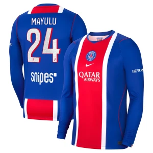 Paris Saint-Germain PSG Mayulu #24 Fußballtrikot 2026-27 Heimtrikot Herren Langarm