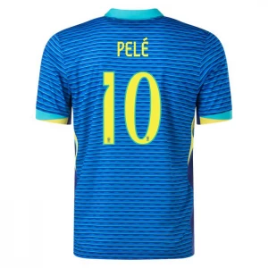 Pele #10 Brasilien Fußballtrikot Copa America 2024 Auswärtstrikot Herren