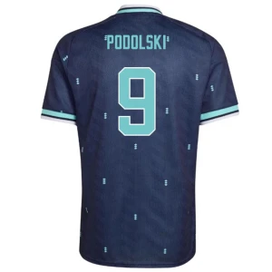Podolski #9 Deutschland Fußballtrikot WM 2026 Auswärtstrikot Herren