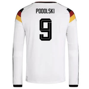 Podolski #9 Deutschland Fußballtrikot WM 2026 Heimtrikot Herren Langarm