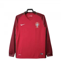 Portugal Retro Trikot 2016 Heim Herren Langarm