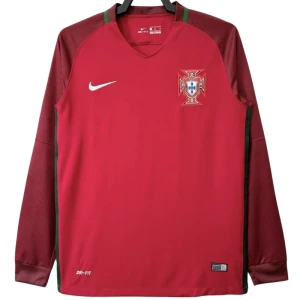 Portugal Retro Trikot 2016 Heim Herren Langarm