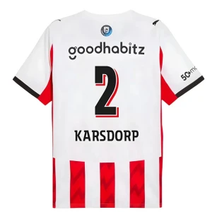 PSV Eindhoven Karsdorp #2 Fußballtrikot 2025-26 Heimtrikot Herren