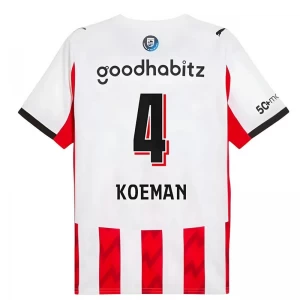 PSV Eindhoven Koeman #4 Fußballtrikot 2025-26 Heimtrikot Herren