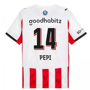 PSV Eindhoven Pepi #14 Fußballtrikot 2025-26 Heimtrikot Herren