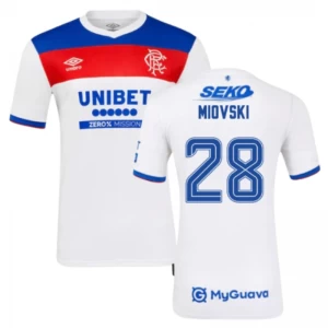Rangers FC Fußballtrikot 2025-26 Miovski #28 Auswärtstrikot Herren