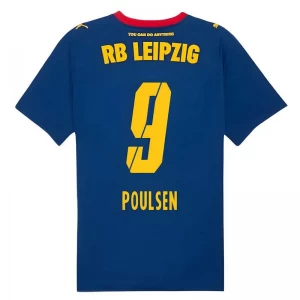 RB Leipzig Fußballtrikot 2025-26 Poulsen #9 Auswärtstrikot Herren