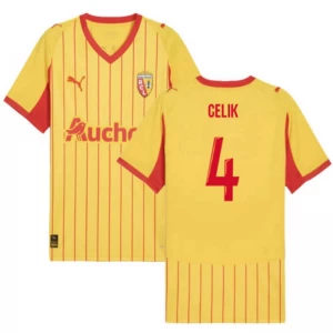 RC Lens Celik #4 Fußballtrikot 2025-26 Heimtrikot Herren