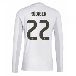 Real Madrid Antonio Rudiger #22 Fußballtrikot 2025-26 Heimtrikot Herren Langarm