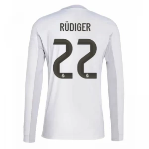 Real Madrid Antonio Rudiger #22 Fußballtrikot 2025-26 Heimtrikot Herren Langarm