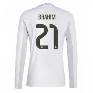 Real Madrid Brahim #21 Fußballtrikot 2025-26 Heimtrikot Herren Langarm