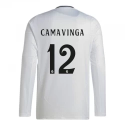 Real Madrid Camavinga #12 Fußballtrikot 2024-25 Heimtrikot Herren Langarm