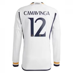 Real Madrid Camavinga #12 Fußballtrikots 2023-24 Heimtrikot Herren Langarm