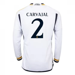 Real Madrid Carvajal #2 Fußballtrikots 2023-24 Heimtrikot Herren Langarm