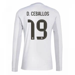 Real Madrid D. Ceballos #19 Fußballtrikot 2025-26 Heimtrikot Herren Langarm