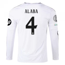 Real Madrid David Alaba #4 Fußballtrikot 2024-25 HP Heimtrikot Herren Langarm