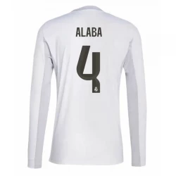 Real Madrid David Alaba #4 Fußballtrikot 2025-26 Heimtrikot Herren Langarm