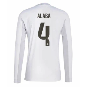 Real Madrid David Alaba #4 Fußballtrikot 2025-26 Heimtrikot Herren Langarm