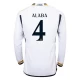 Real Madrid David Alaba #4 Fußballtrikots 2023-24 Heimtrikot Herren Langarm