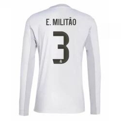 Real Madrid E. Militao #3 Fußballtrikot 2025-26 Heimtrikot Herren Langarm
