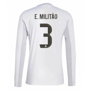Real Madrid E. Militao #3 Fußballtrikot 2025-26 Heimtrikot Herren Langarm