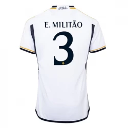 Real Madrid E. Militao #3 Fußballtrikots 2023-24 Heimtrikot Herren