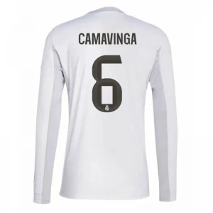Real Madrid Eduardo Camavinga #6 Fußballtrikot 2025-26 Heimtrikot Herren Langarm