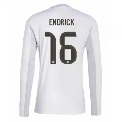 Real Madrid Endrick #16 Fußballtrikot 2025-26 Heimtrikot Herren Langarm