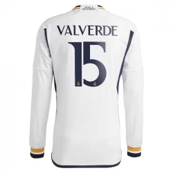 Real Madrid Federico Valverde #15 Fußballtrikots 2023-24 Heimtrikot Herren Langarm