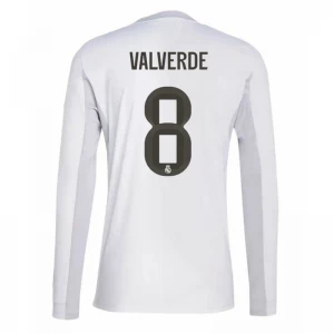 Real Madrid Federico Valverde #8 Fußballtrikot 2025-26 Heimtrikot Herren Langarm