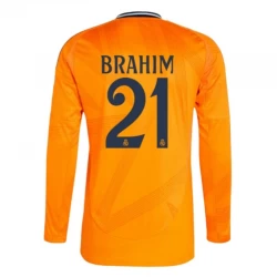 Real Madrid Fußballtrikot 2024-25 Brahim #21 Auswärtstrikot Herren Langarm