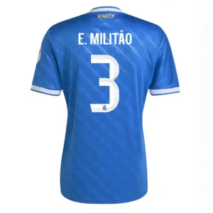 Real Madrid Fußballtrikot E. Militao #3 2025-26 Ausweichtrikot Herren