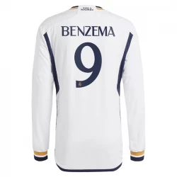 Real Madrid Karim Benzema #9 Fußballtrikots 2023-24 Heimtrikot Herren Langarm