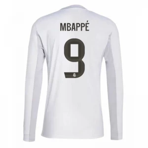 Real Madrid Mbappe #9 Fußballtrikot 2025-26 Heimtrikot Herren Langarm