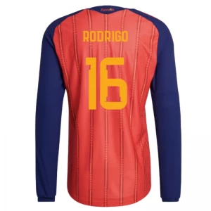 Rodrigo #16 Spanien Fußballtrikot WM 2026 Heimtrikot Herren Langarm