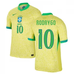 Rodrygo #10 Brasilien Fußballtrikots Copa America 2024 Heimtrikot Herren