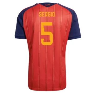 Sergio #5 Spanien Fußballtrikot WM 2026 Heimtrikot Herren