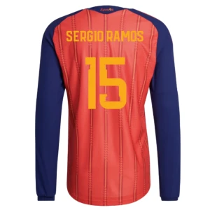 Sergio Ramos #15 Spanien Fußballtrikot WM 2026 Heimtrikot Herren Langarm